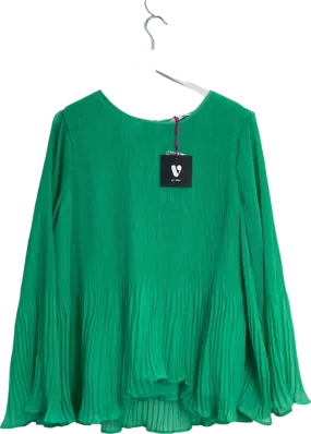 V by Very Green Pleated Blouse UK 20