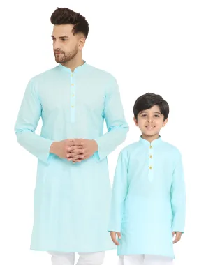 Vastramay Aqua Cotton Baap Beta Kurta