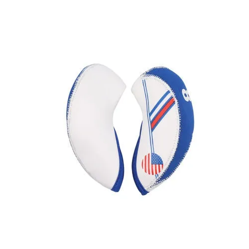 Volf Golf USA Flag Neoprene Iron Head Covers Set