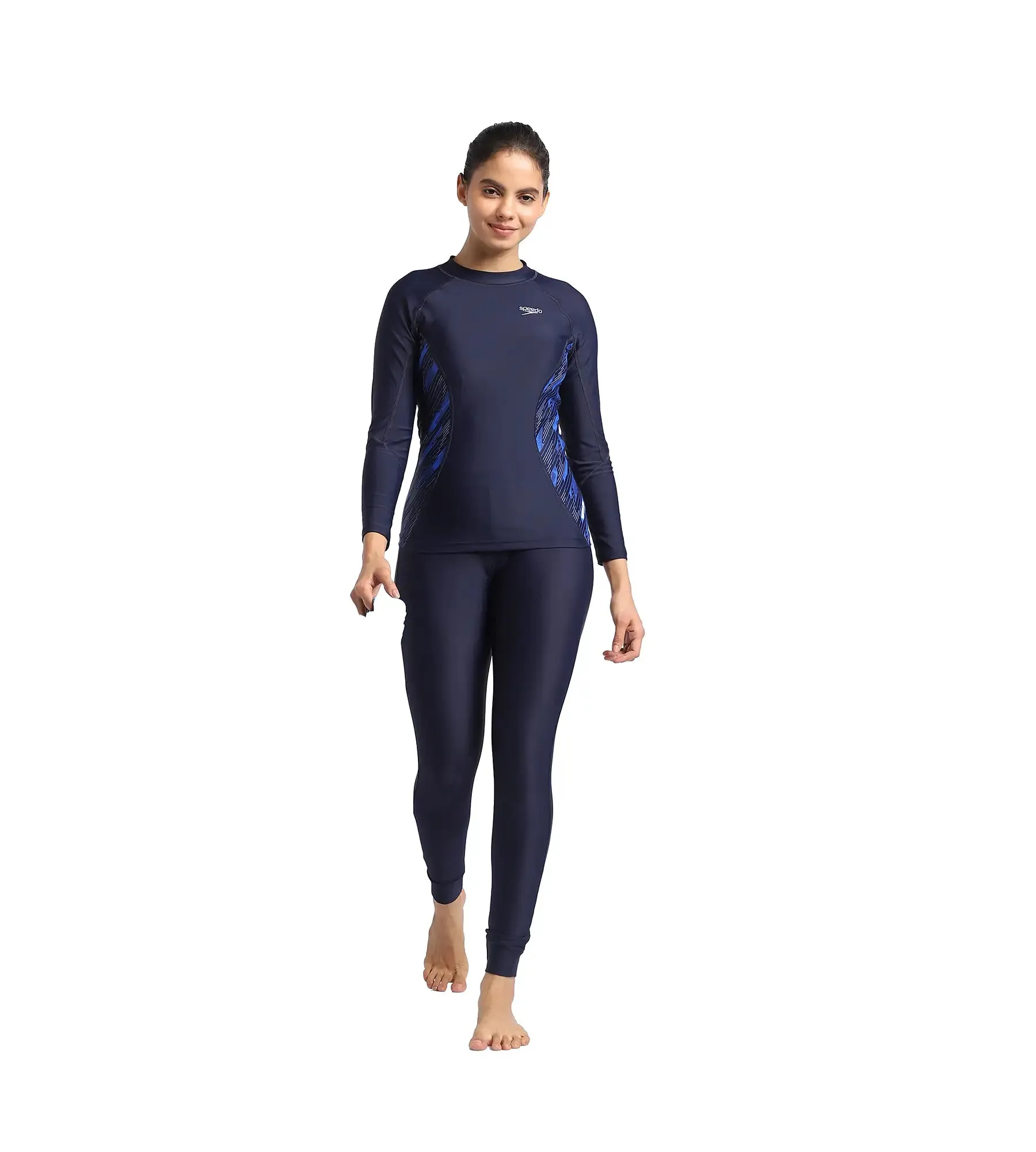 Women's Endurance Hyperboom Splice Suntop - Truenavy  &  Truecobalt