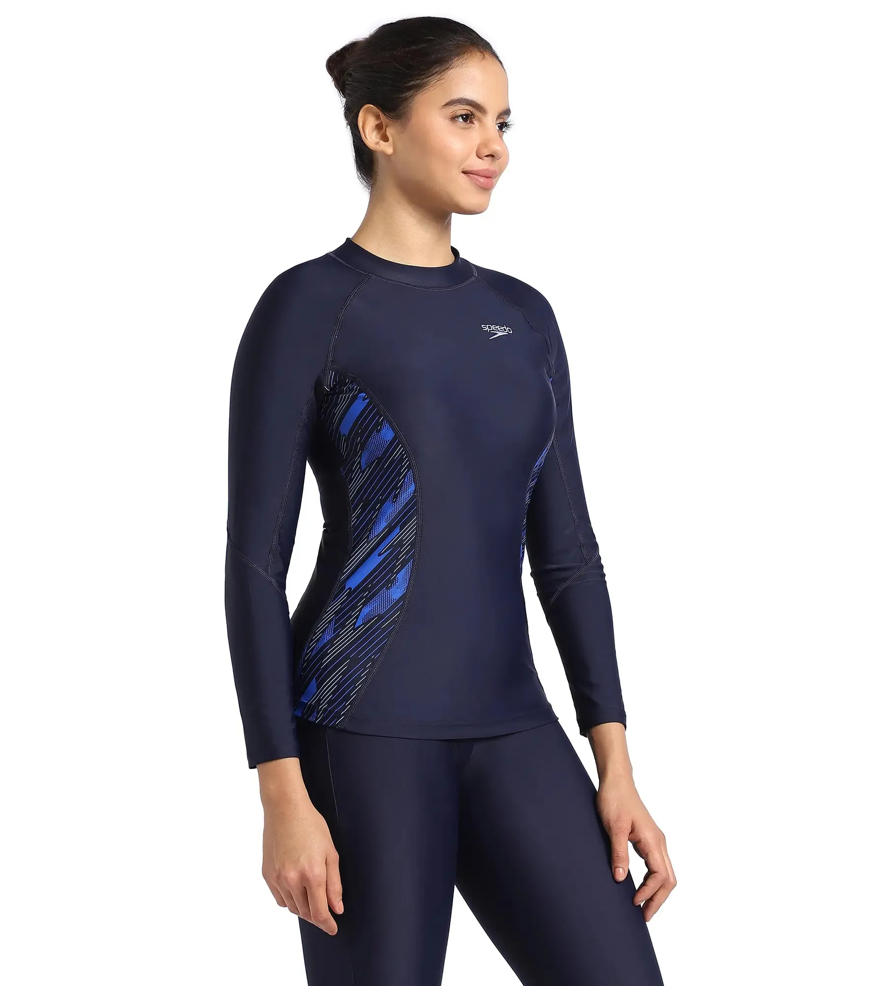 Women's Endurance Hyperboom Splice Suntop - Truenavy  &  Truecobalt